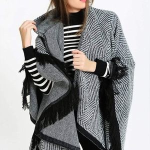 NWT Hooded Poncho Cardigan